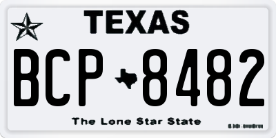 TX license plate BCP8482