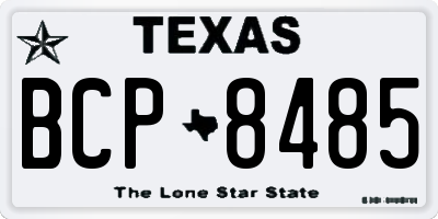 TX license plate BCP8485