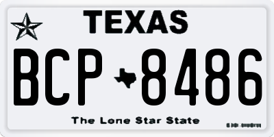 TX license plate BCP8486