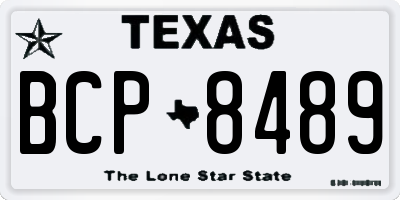 TX license plate BCP8489