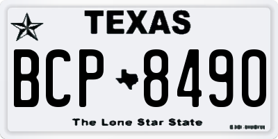 TX license plate BCP8490