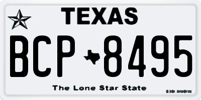 TX license plate BCP8495