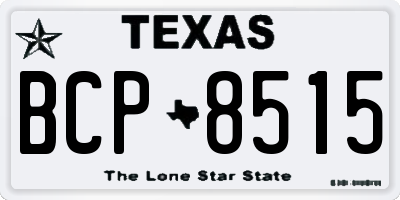 TX license plate BCP8515