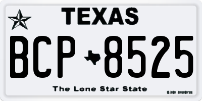 TX license plate BCP8525