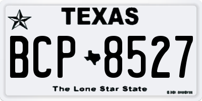 TX license plate BCP8527