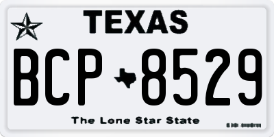 TX license plate BCP8529