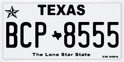 TX license plate BCP8555