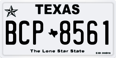 TX license plate BCP8561