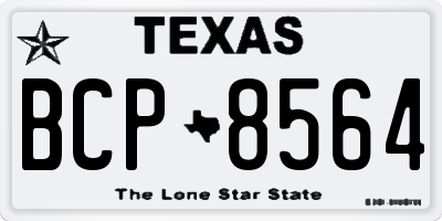 TX license plate BCP8564