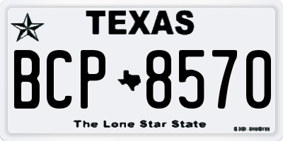 TX license plate BCP8570