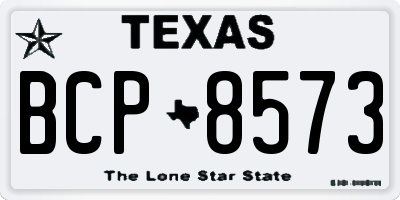 TX license plate BCP8573