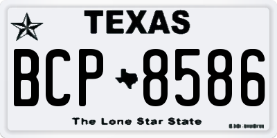 TX license plate BCP8586