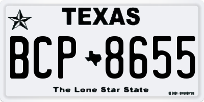 TX license plate BCP8655