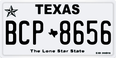 TX license plate BCP8656