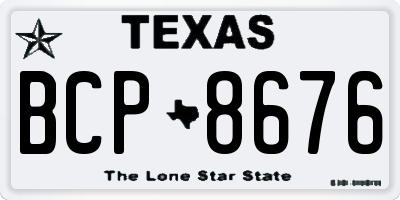 TX license plate BCP8676