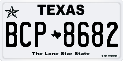 TX license plate BCP8682
