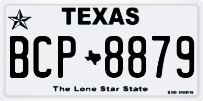 TX license plate BCP8879