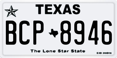 TX license plate BCP8946