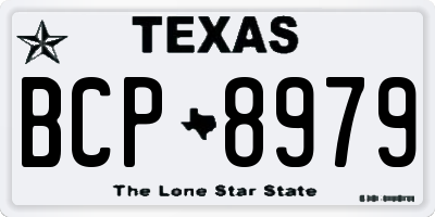 TX license plate BCP8979