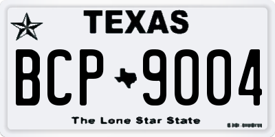 TX license plate BCP9004
