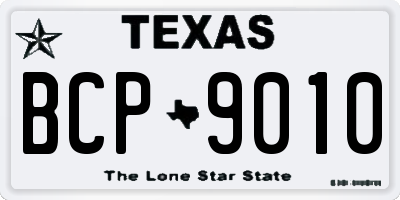 TX license plate BCP9010