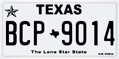 TX license plate BCP9014
