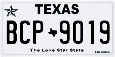 TX license plate BCP9019