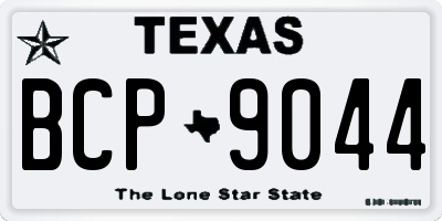 TX license plate BCP9044