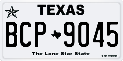 TX license plate BCP9045