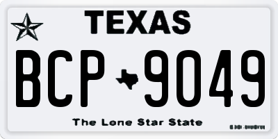 TX license plate BCP9049