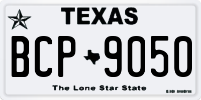 TX license plate BCP9050