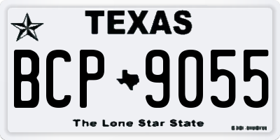 TX license plate BCP9055