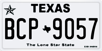 TX license plate BCP9057