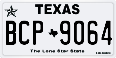 TX license plate BCP9064