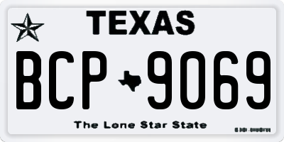 TX license plate BCP9069
