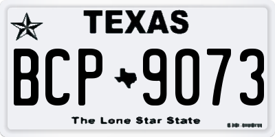 TX license plate BCP9073