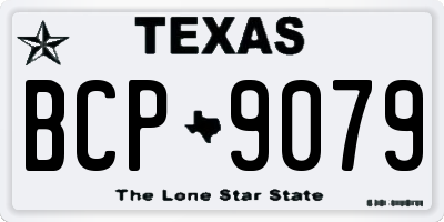TX license plate BCP9079