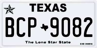 TX license plate BCP9082