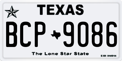 TX license plate BCP9086