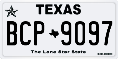 TX license plate BCP9097