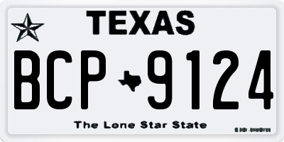 TX license plate BCP9124