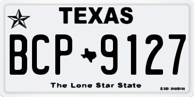 TX license plate BCP9127