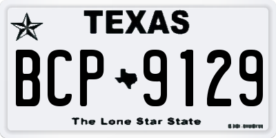 TX license plate BCP9129