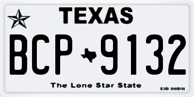 TX license plate BCP9132