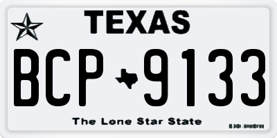 TX license plate BCP9133