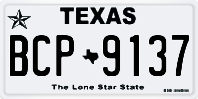 TX license plate BCP9137