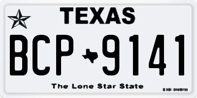 TX license plate BCP9141