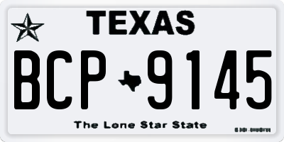 TX license plate BCP9145