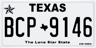 TX license plate BCP9146