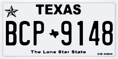 TX license plate BCP9148